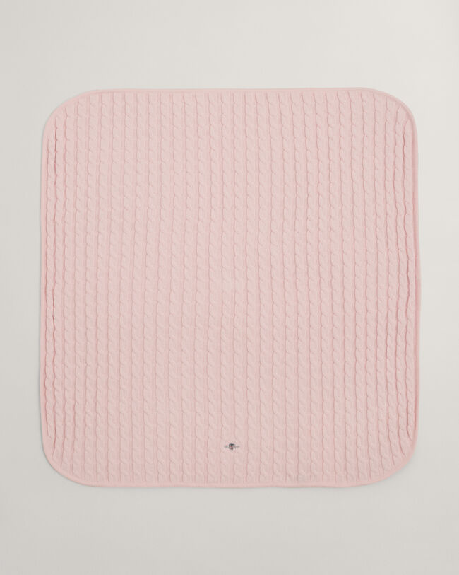 Baby-malliston puuvillainen Shield-palmikkoneuleviltti