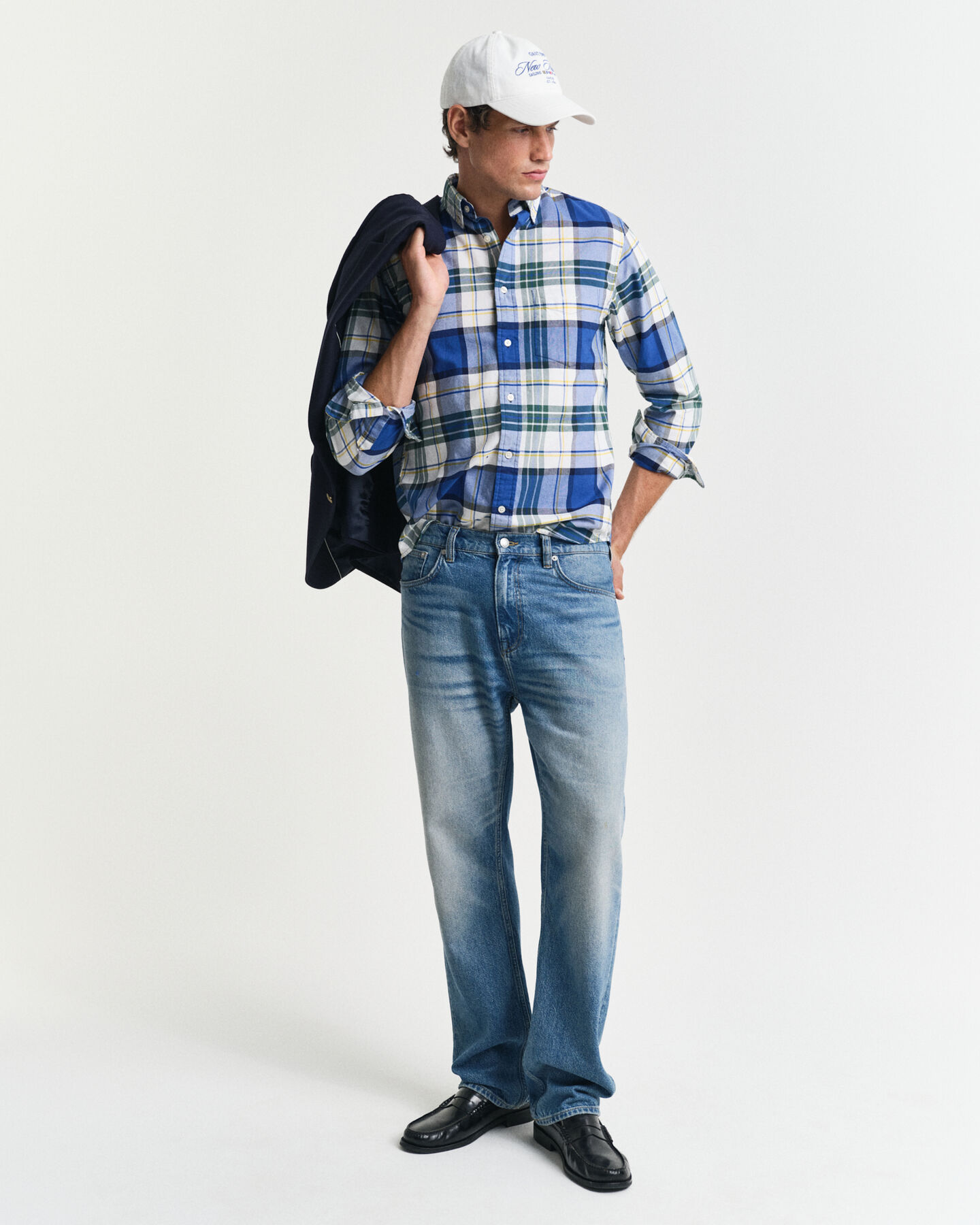 Regular&nbsp;fit ‑mitoitettu ruudullinen Archive-oxford-paita