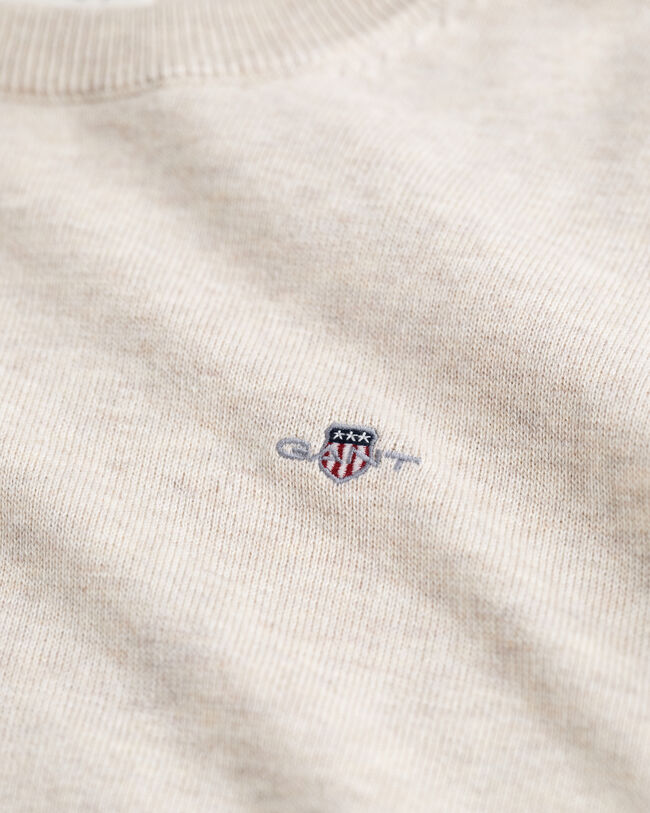 Teens-malliston Shield Classic -puuvillaneulepusero, jossa pyöreä pääntie