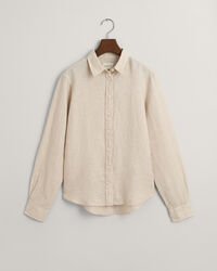 Regular fit ‑mitoitettu pellavainen chambray-paita