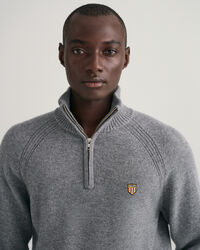 Puolivetoketjullinen Banner Shield ‑neulepusero