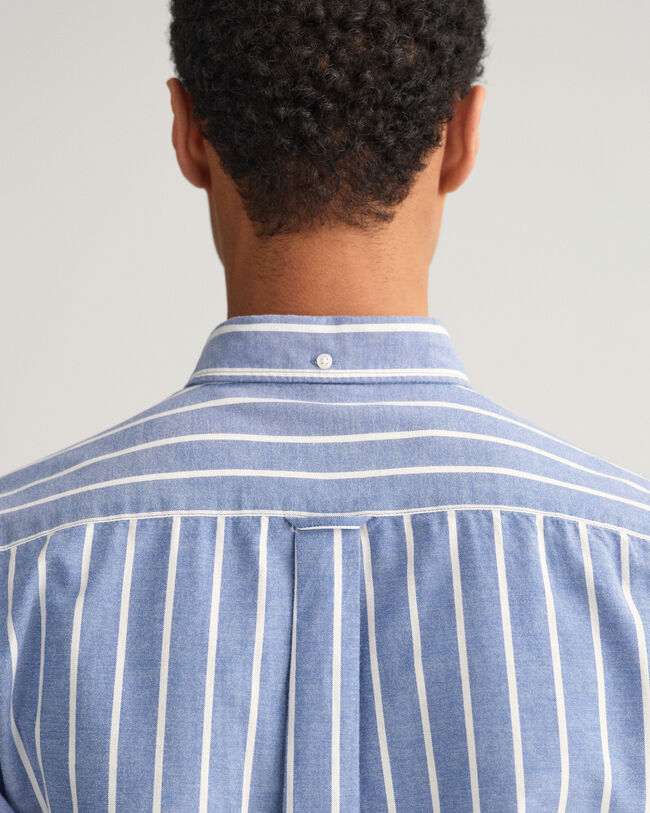 Regular fit ‑mitoitettu leveäraitainen oxford-paita