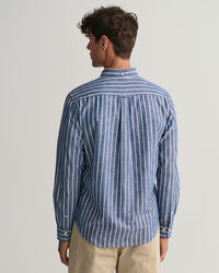 Regular fit ‑mitoitettu raidallinen paita chambraykankaasta