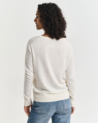 Fine Knit V-Neck Sweater
