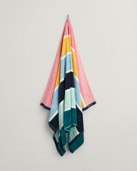 Moniväriraidallinen rantapyyhe