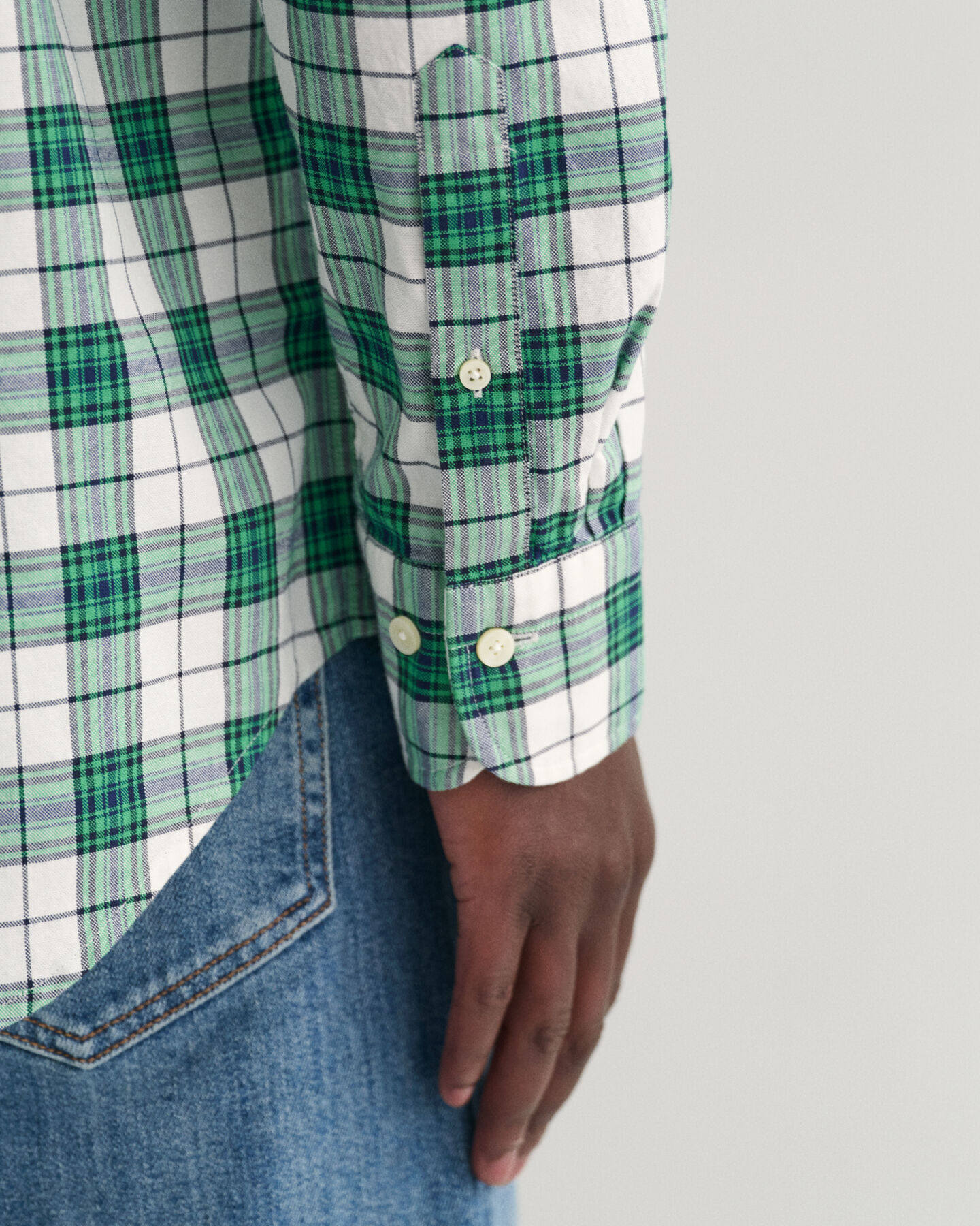 Regular fit ‑mitoitettu ruudullinen oxford-paita