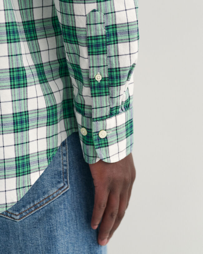 Regular fit ‑mitoitettu ruudullinen oxford-paita