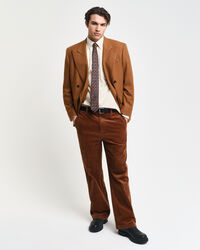 Relaxed fit ‑mitoitetut vakosamettihousut