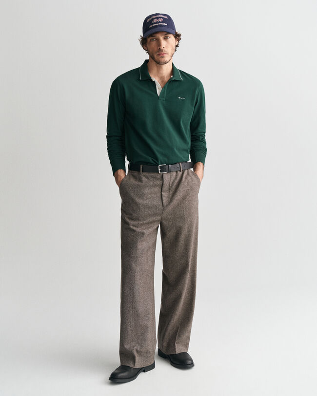 Pitkähihainen pikeepaita, kohopintainen kaulus