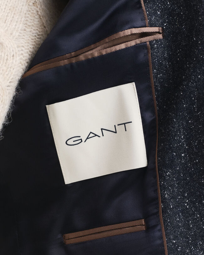 Slim fit ‑mitoitettu Donegal-puvuntakki