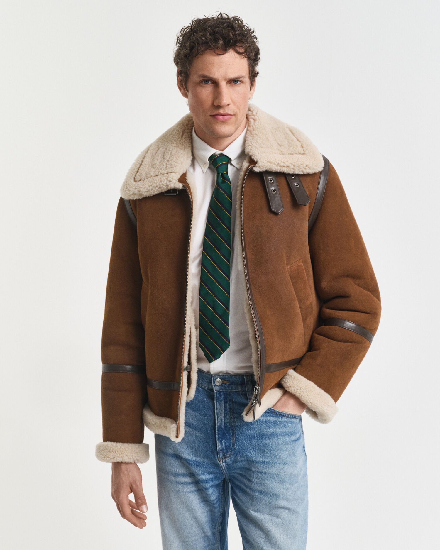 Shearling-takki