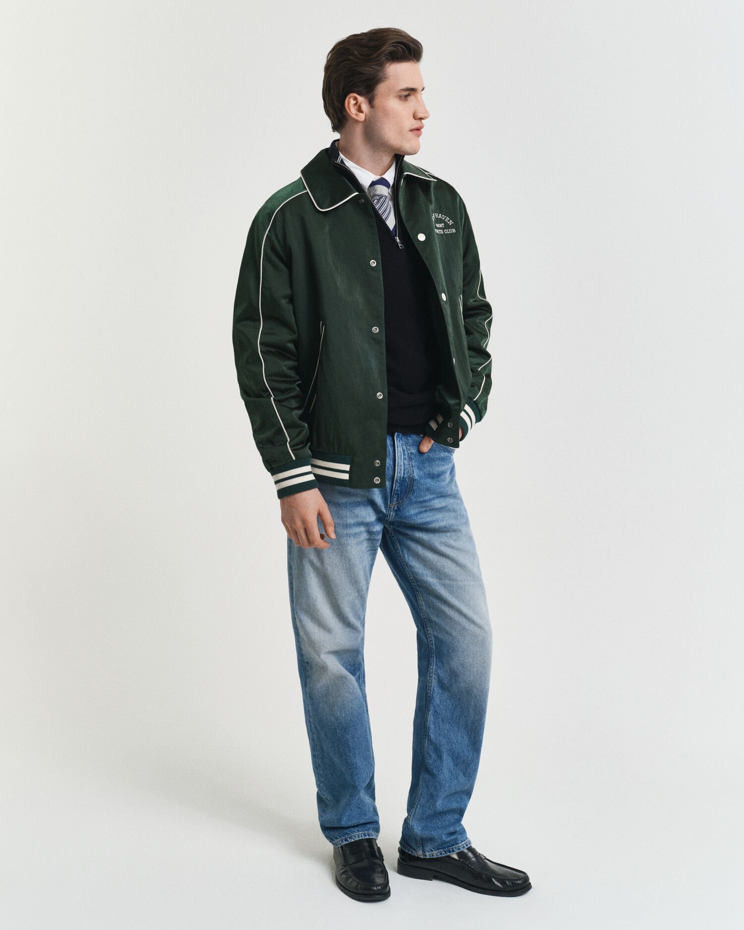 Puuvillapikeeneule, vetoketjukaulus