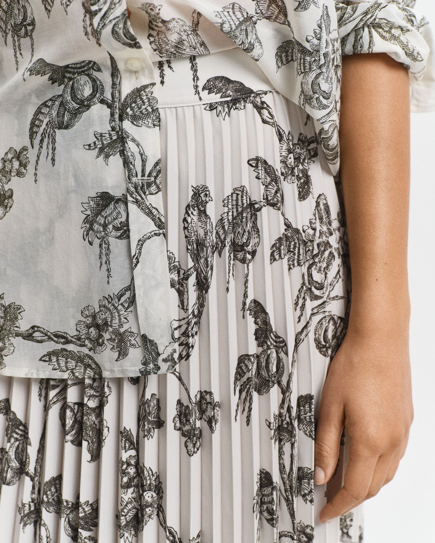 Midimittainen puukuvioinen vekkihame