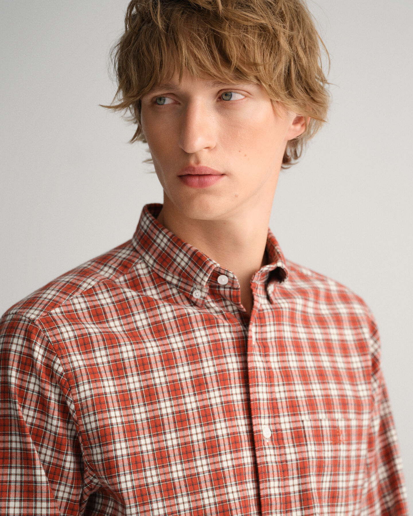 Regular fit ‑mitoitettu ruudullinen flanellipaita