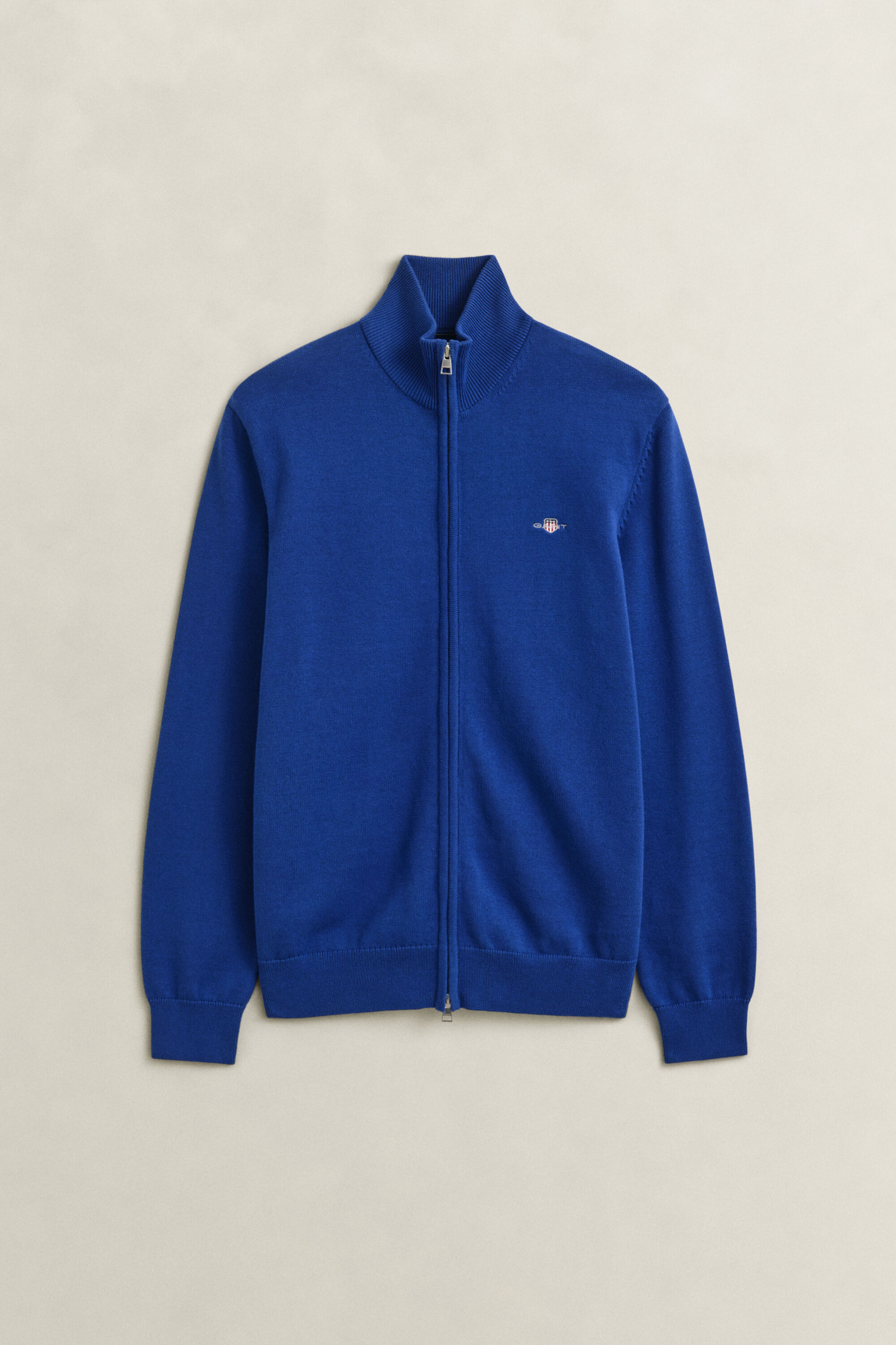 Vetoketjullinen Casual-puuvillaneuletakki