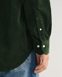 Regular fit ‑mitoitettu vakosamettipaita