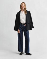 Slim fit ‑mitoitettu joustava oxford-paita