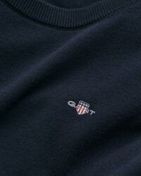 Teens-malliston Shield Classic -puuvillaneulepusero, jossa pyöreä pääntie