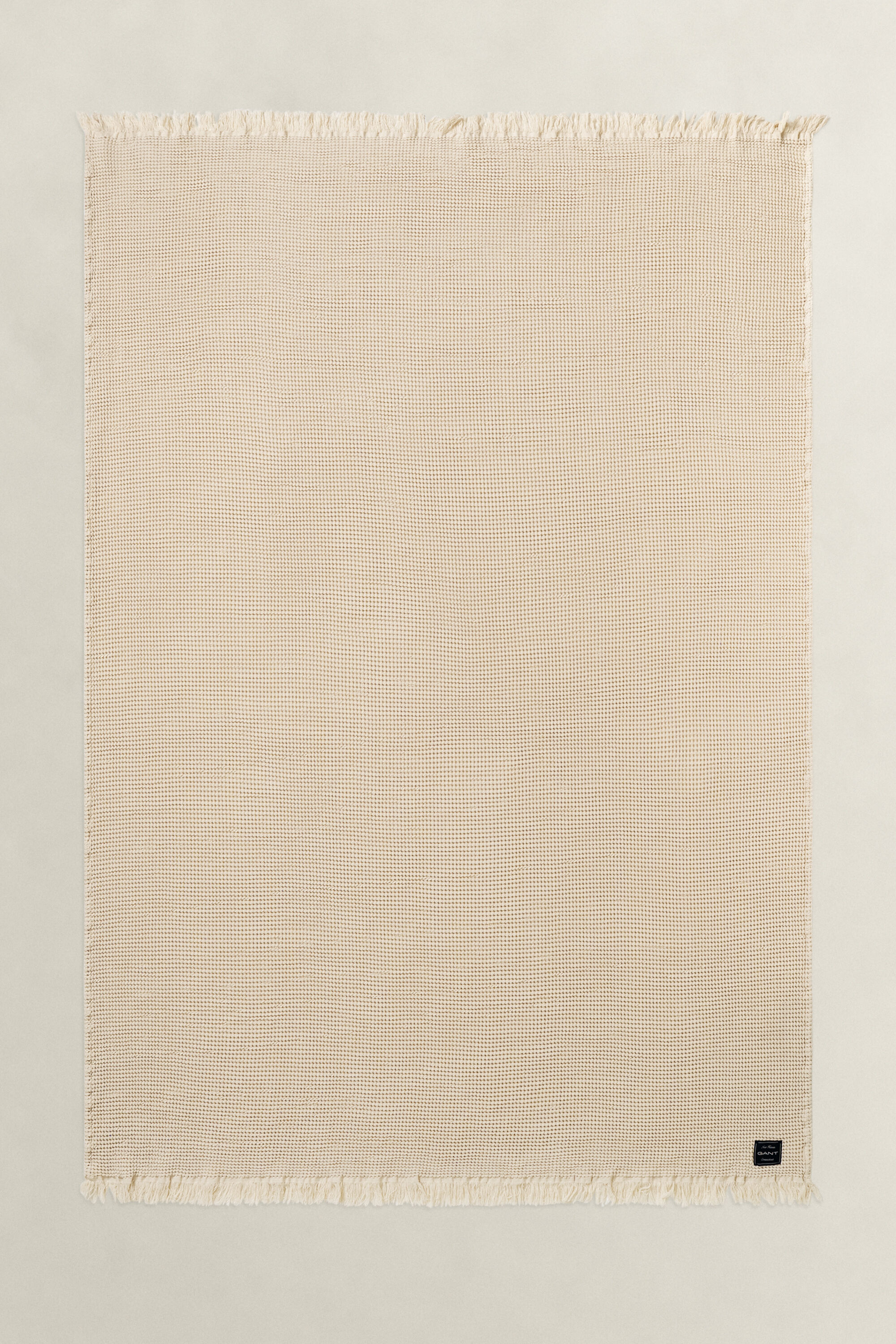 Vohvelipintainen puuvillainen torkkupeitto