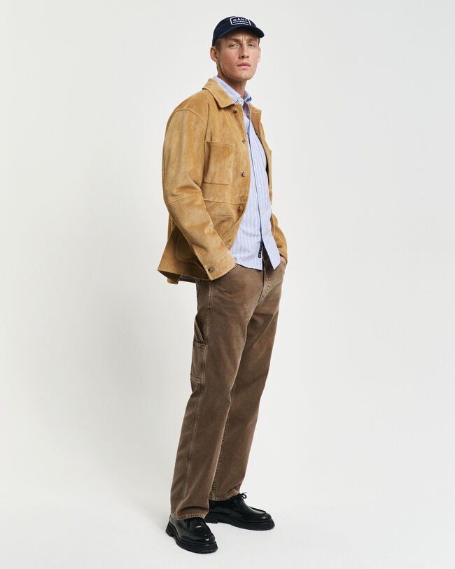 Regular&nbsp;fit ‑mitoitettu raidallinen klassinen oxford-paita