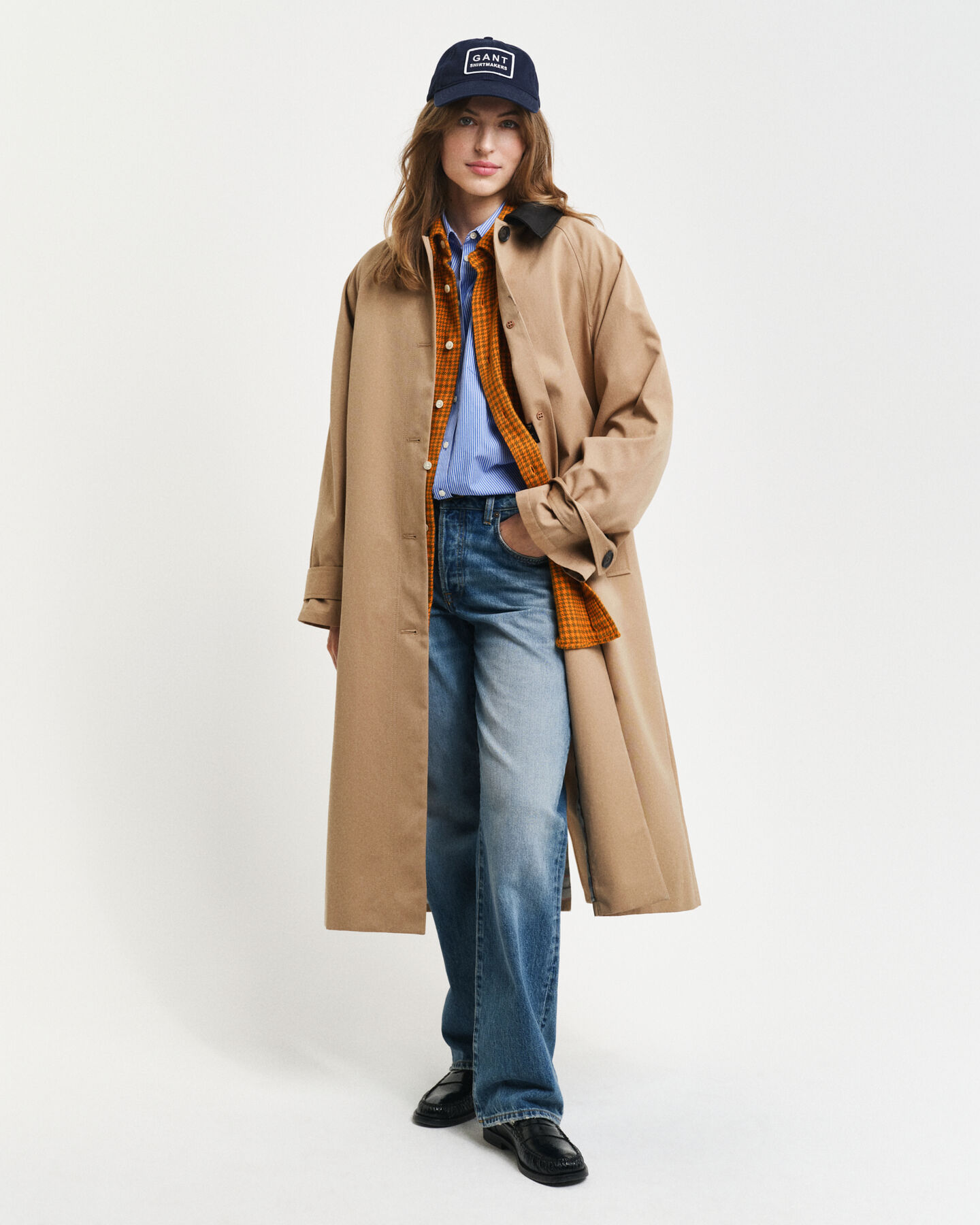 Relaxed&nbsp;fit ‑mitoitettu kukonaskelkuvioinen paita