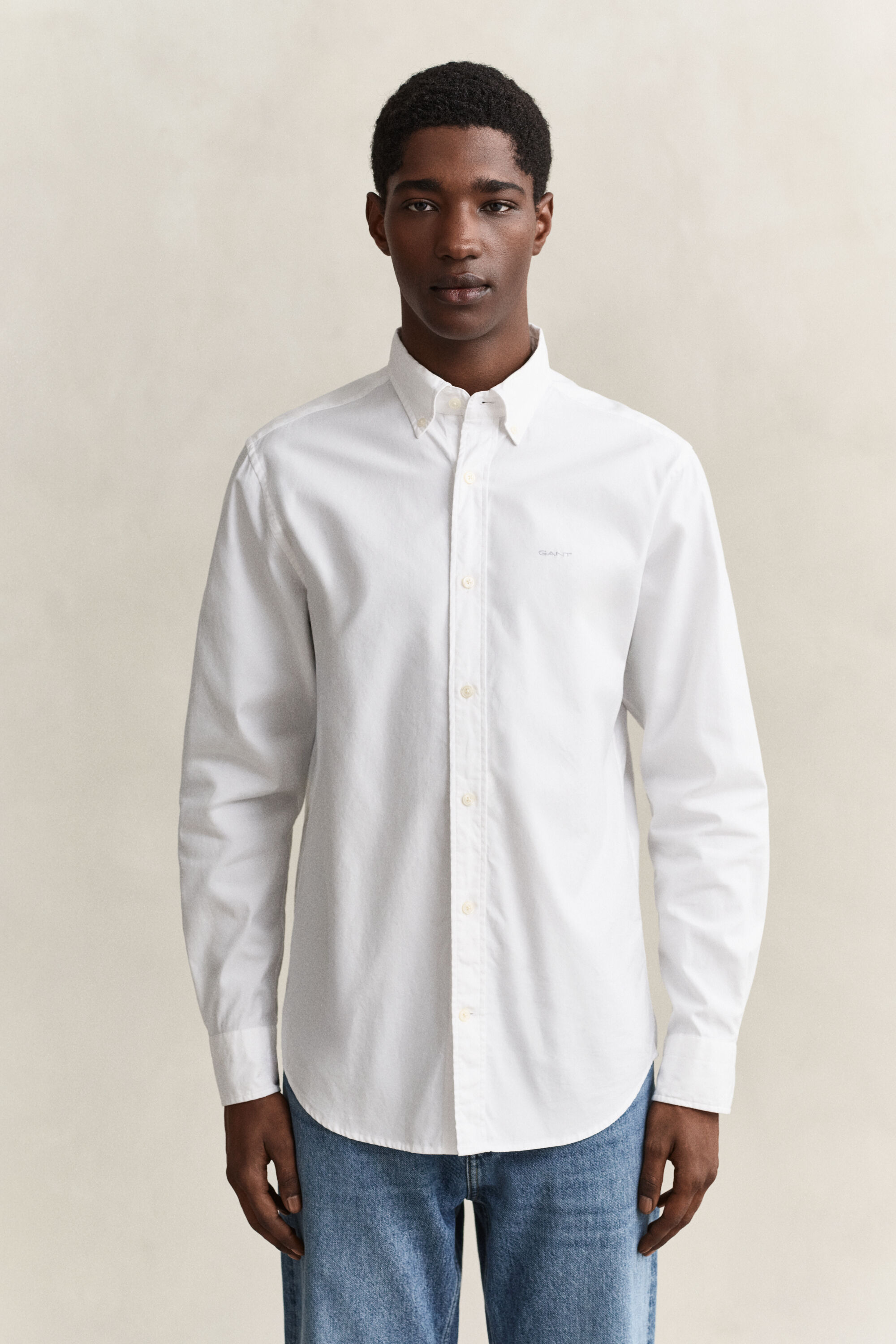 Regular fit ‑mitoitettu pinpoint oxford ‑paita