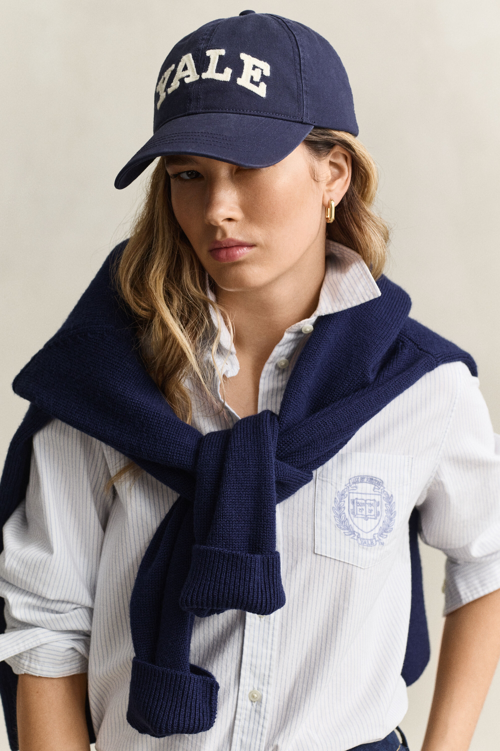 Raidallinen Gant x Yale-oxford-paita