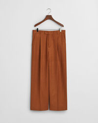 Relaxed fit ‑mitoitetut villaflanelliset puvunhousut