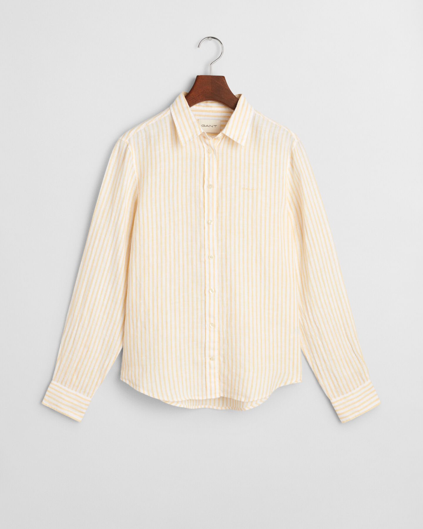 Regular fit ‑mitoitettu raidallinen pellavapaita