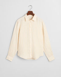 Regular fit ‑mitoitettu raidallinen pellavapaita