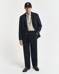 Regular fit ‑mitoitettu puuvillainen vakosamettipaita