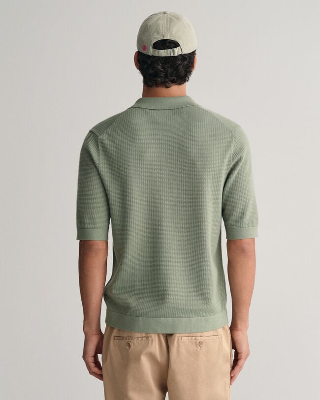 Textured Knit Short Sleeve Shirt
