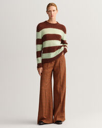 Raidallinen mohairneulepusero, pyöreä pääntie