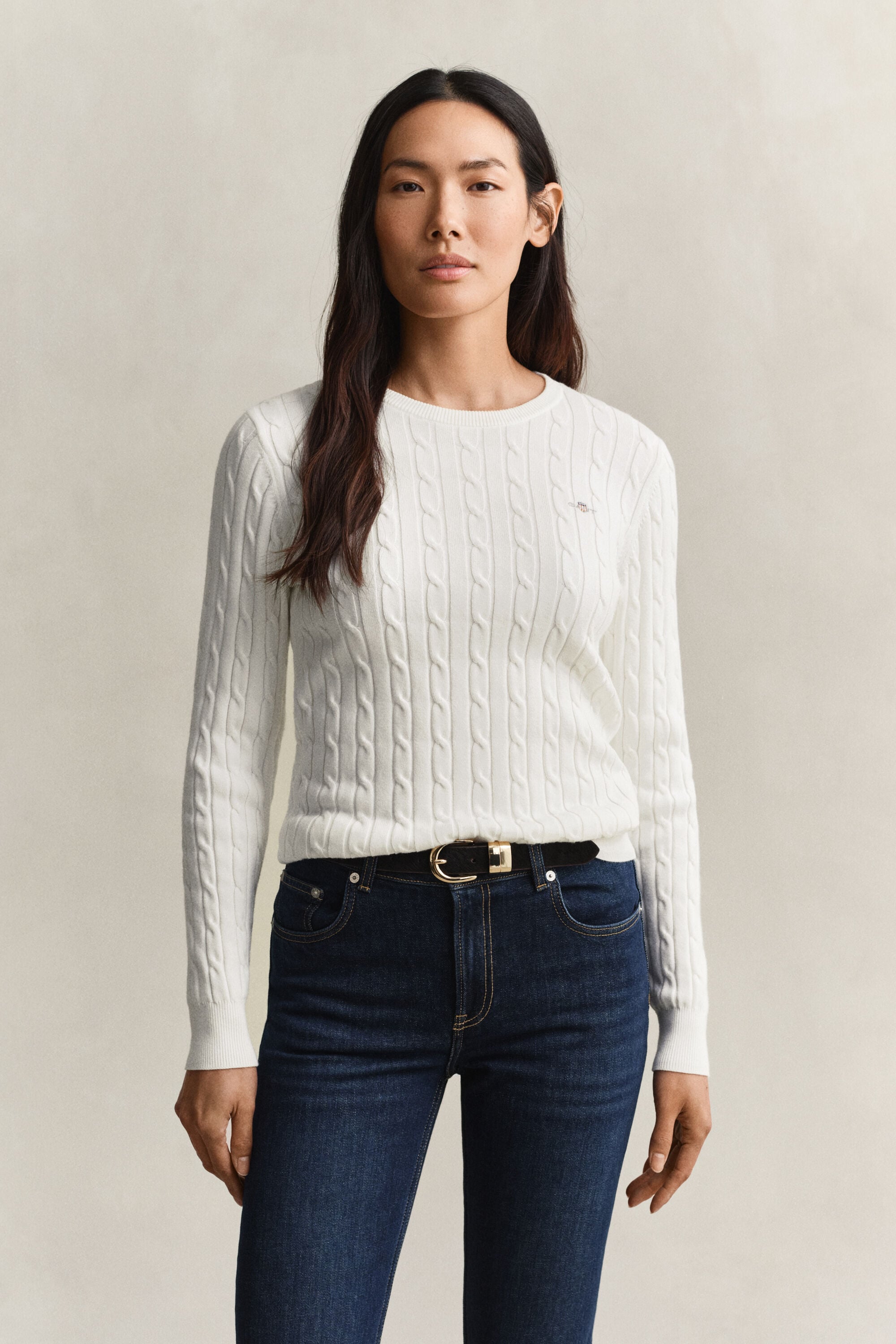 Klassinen palmikkoneulepusero