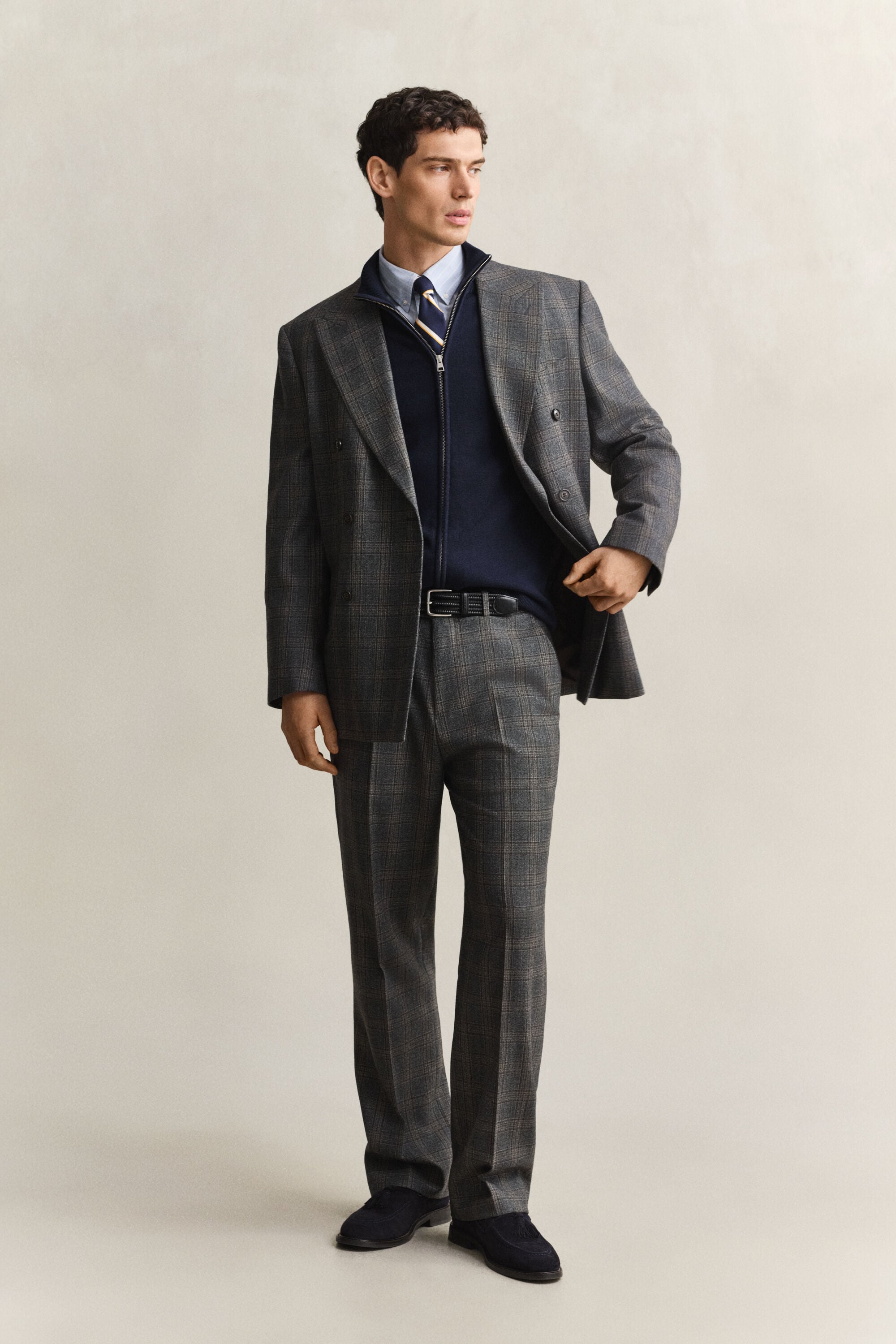 Vetoketjullinen Casual-puuvillaneuletakki