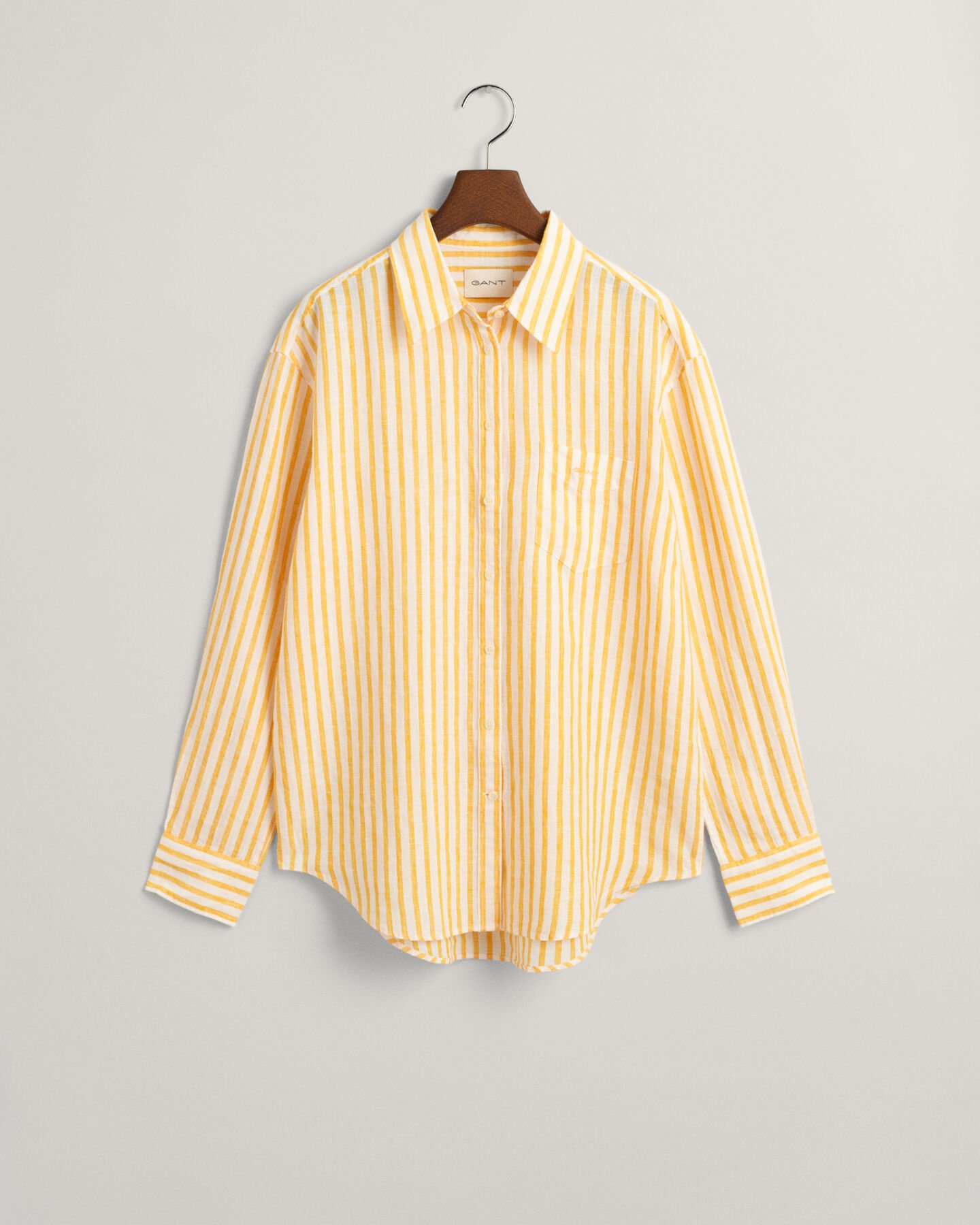 Relaxed&nbsp;fit ‑mitoitettu raidallinen pellavapaita