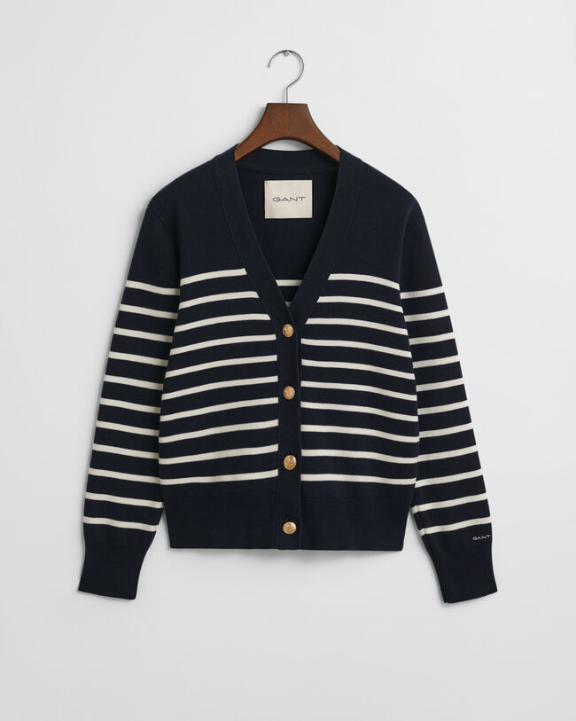 Raidallinen puuvillaneuletakki