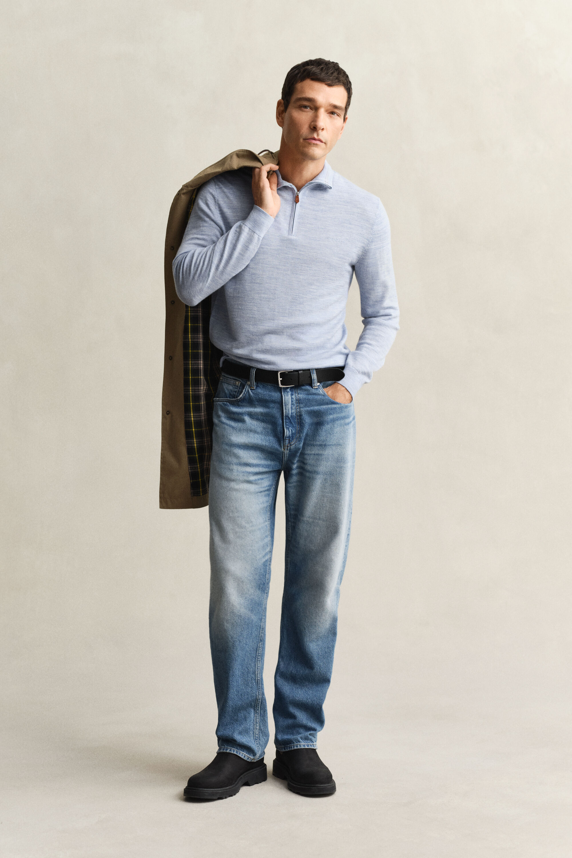 Ohut merinovillaneule, vetoketjukaulus