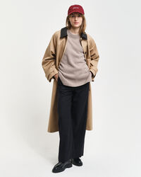 Kalanruotosomisteinen neulepusero, py&ouml;re&auml; p&auml;&auml;ntie