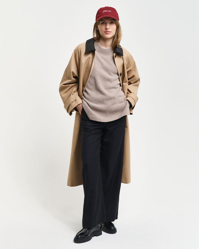 Kalanruotosomisteinen neulepusero, py&ouml;re&auml; p&auml;&auml;ntie