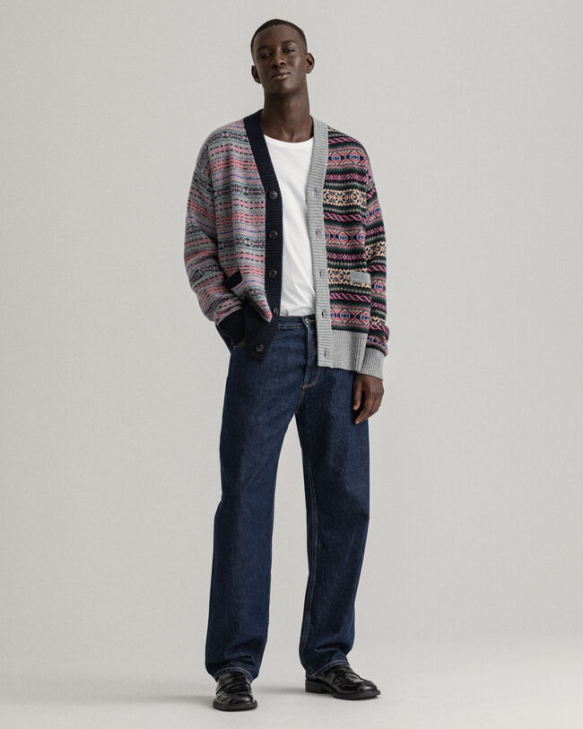 REMAKE fair isle ‑neuletakki