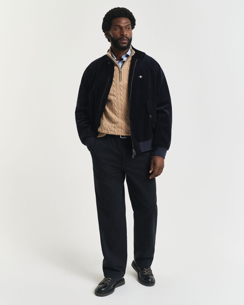 Puuvillainen palmikkoneule, vetoketjukaulus