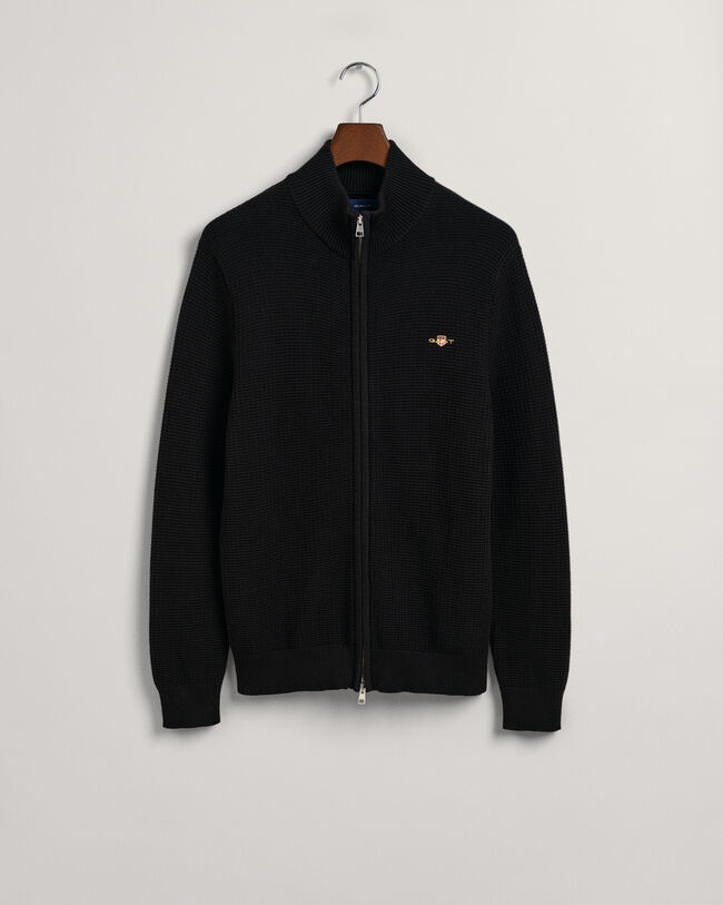 Kohopintainen puuvillaneuletakki