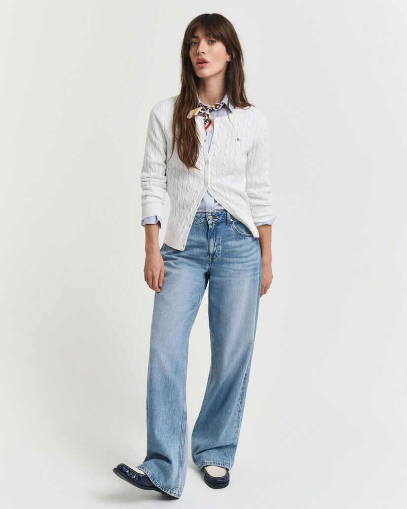 Joustopuuvillainen Shield-palmikkoneuletakki