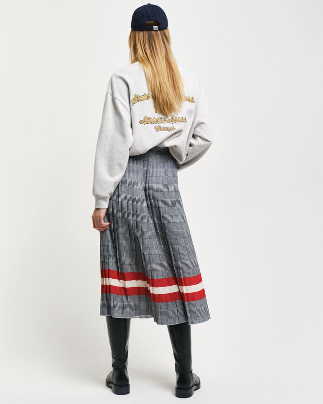 Printtikuvioitu ruudullinen laskoshame