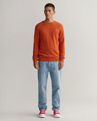 Puuvillapikeeneulepusero, py&ouml;re&auml; p&auml;&auml;ntie