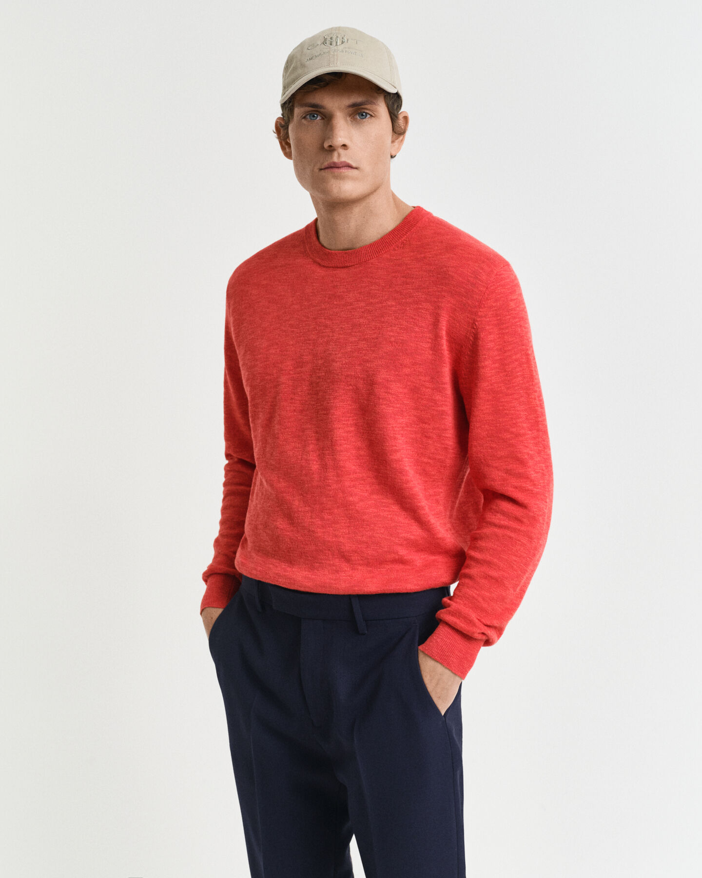 Pellavasekoiteneule, py&ouml;re&auml; p&auml;&auml;ntie