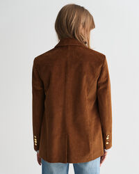 Regular fit ‑mitoitettu vakosamettibleiseri