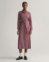 Slim fit ‑mitoitettu geometrisesti kuvioitu paitamekko