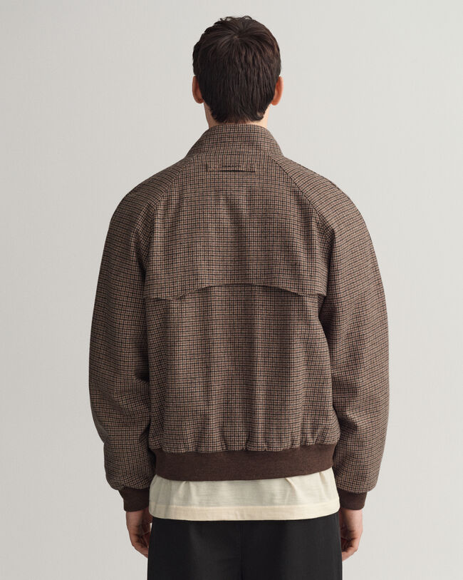 Ruudullinen Harrington-villakangastakki